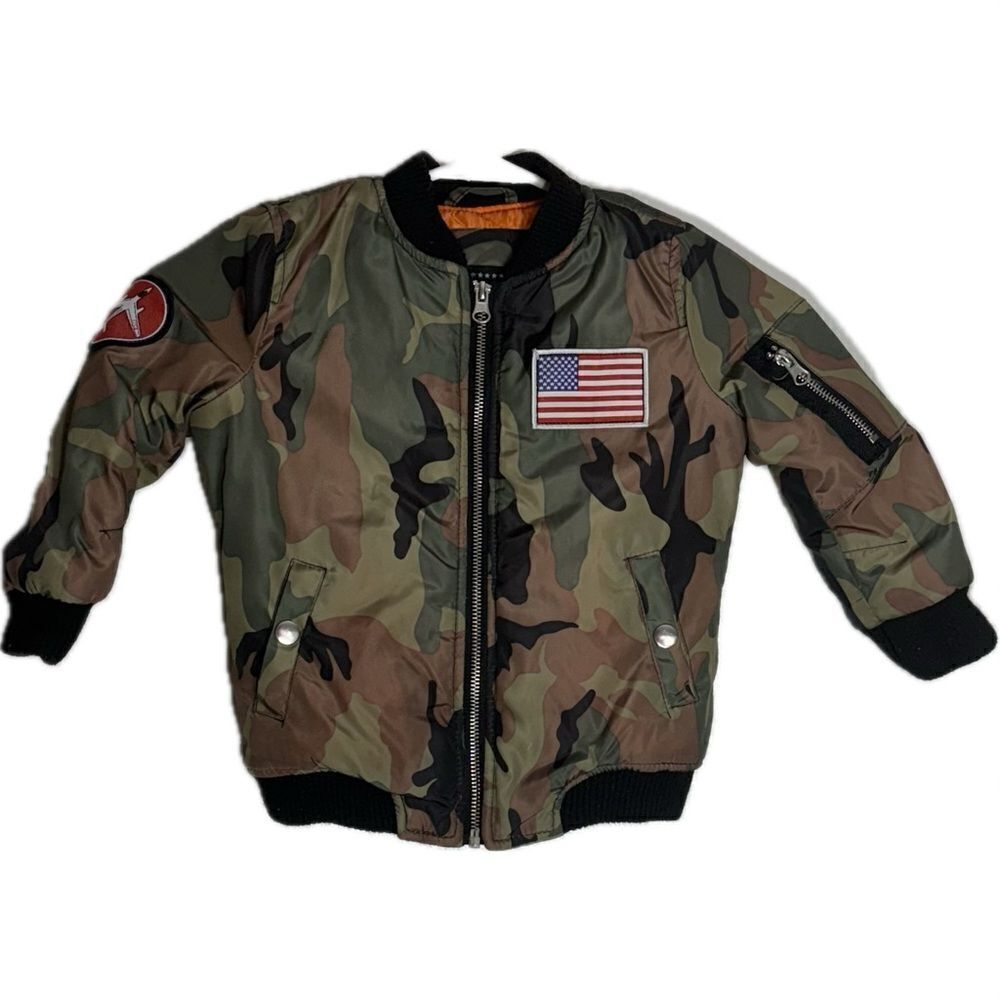 twenty twenty toddler 3t camo‎ zip up puffer coat.